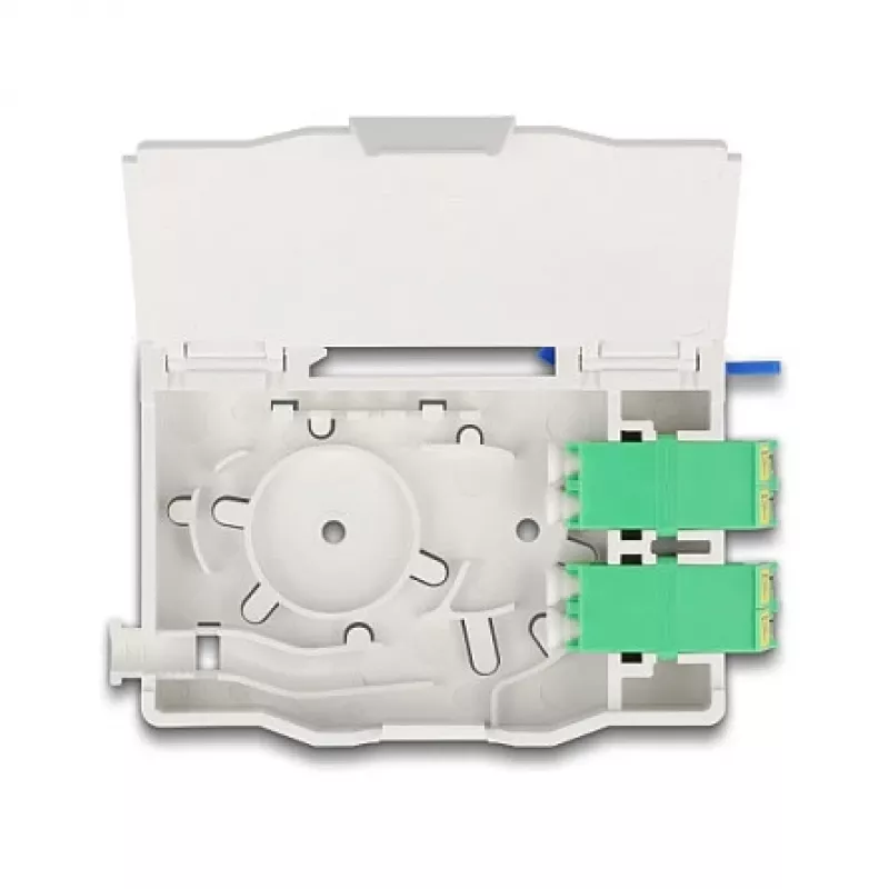 Cabo de rede DeLOCK caixa de ligação de fibra ótica 85936 LC duplex branco
