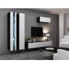 Suporte de TV cama meble VIGO NEW 30/180/40, 1800×400×300 mm, tampo superior preto, estrutura em aglomerado