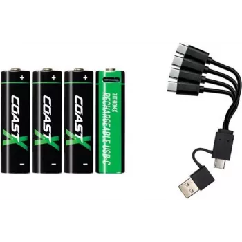 Coast Products 1x4 pilha Coast Zithion-X Mignon AA USB-C porta de carregamento - pilha (100047534)