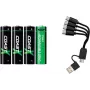 Coast Products 1x4 pilha Coast Zithion-X Mignon AA USB-C porta de carregamento - pilha (100047534)