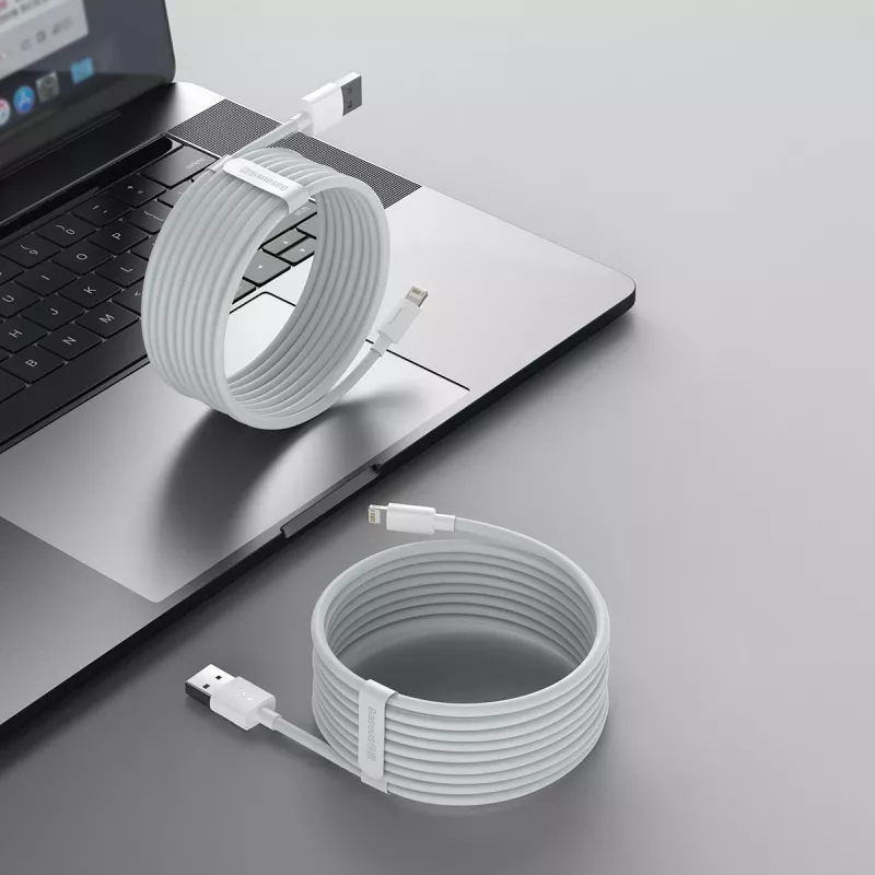 Cabo para telemóvel Baseus TZCALZJ-02 branco 1,5 m USB A Lightning