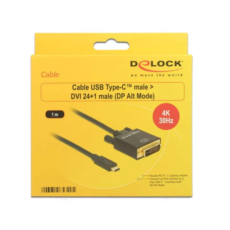 Adaptador USB-C para DVI DeLOCK 1 m 85320