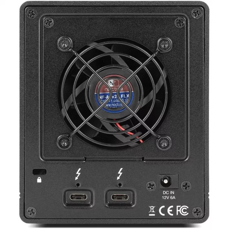 ThunderBay 4 mini, caixa para discos preta, caixa profissional Thunderbolt 3 para 4 discos HDD/SSD
