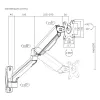 Suporte de parede para monitor MACLEAN MC-332, compatível com ecrãs de 17