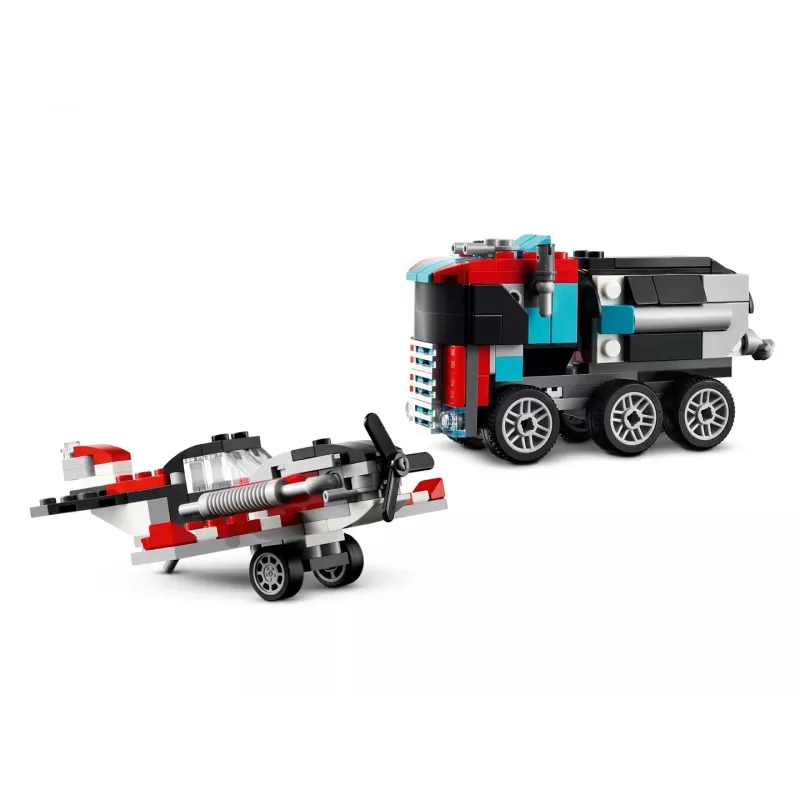 LEGO Creator 3-in-1 31146 Camião de Plataforma com Helicóptero