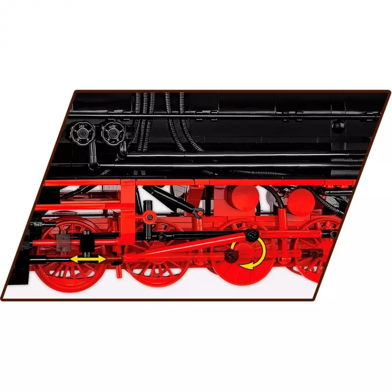 Locomotiva a vapor DR BR série 52, brinquedo de construção escala 1:35