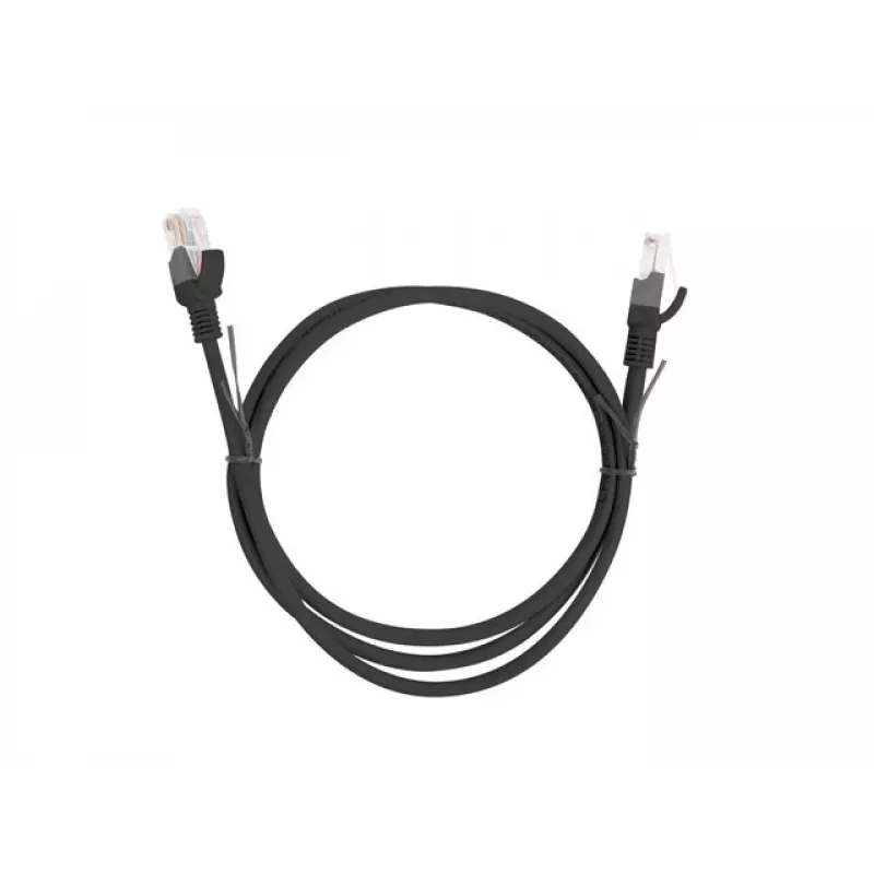 Cabo de rede LANBERG PCU5-10CC-0100-BK RJ-45 Cat5e, U/UTP, 1 m, Preto