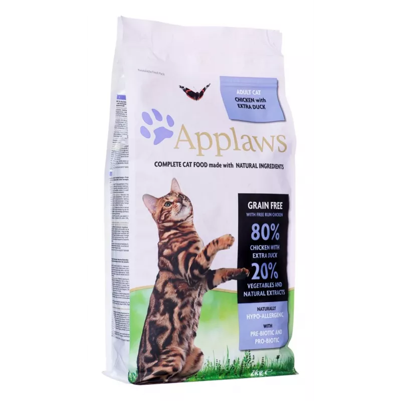 Applaws ração seca para gatos, frango com pato, 2 kg