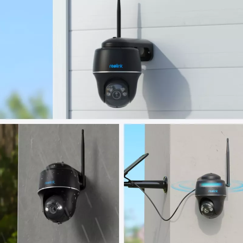 Câmara IP Reolink ARGUS PT 5MP TYPE-C preto alimentação por bateria