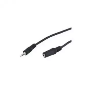 Cabo de extensão de jack 3,5 mm Wentronic Goobay, preto, 10 m - ficha jack 3,5 mm macho (3 polos, estéreo) > conector fêmea jack 3,5 mm (3 polos, estéreo) (50935)