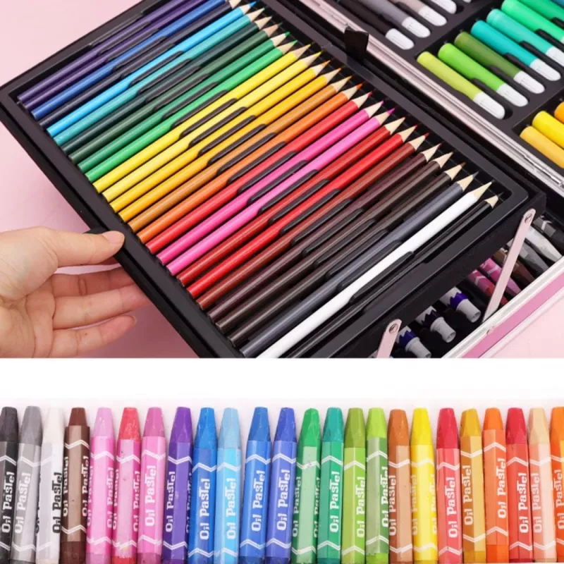 Conjunto de pintura Extralink para crianças artes e trabalhos manuais 145 peças caixa grande unicórnio