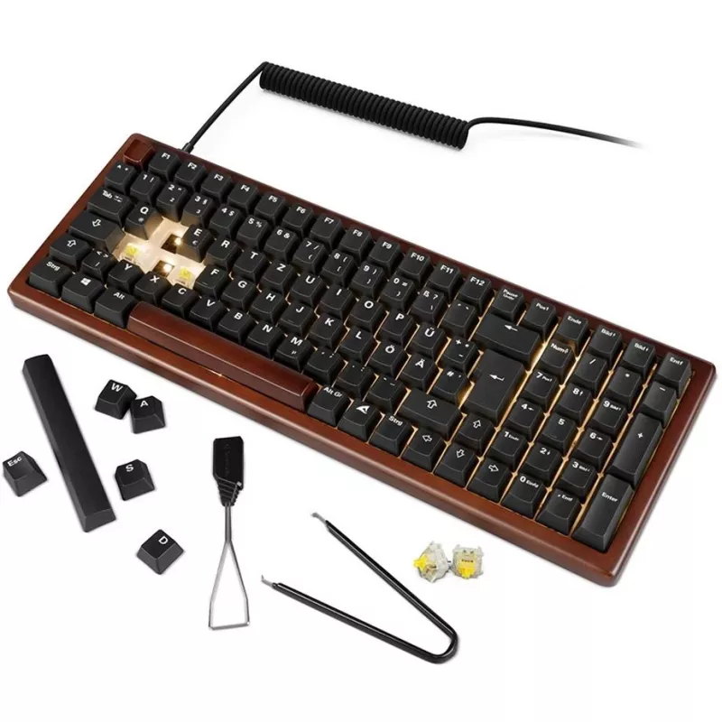 Teclado Sharkoon SGK50 S2 Home USB QWERTZ alemão Wood