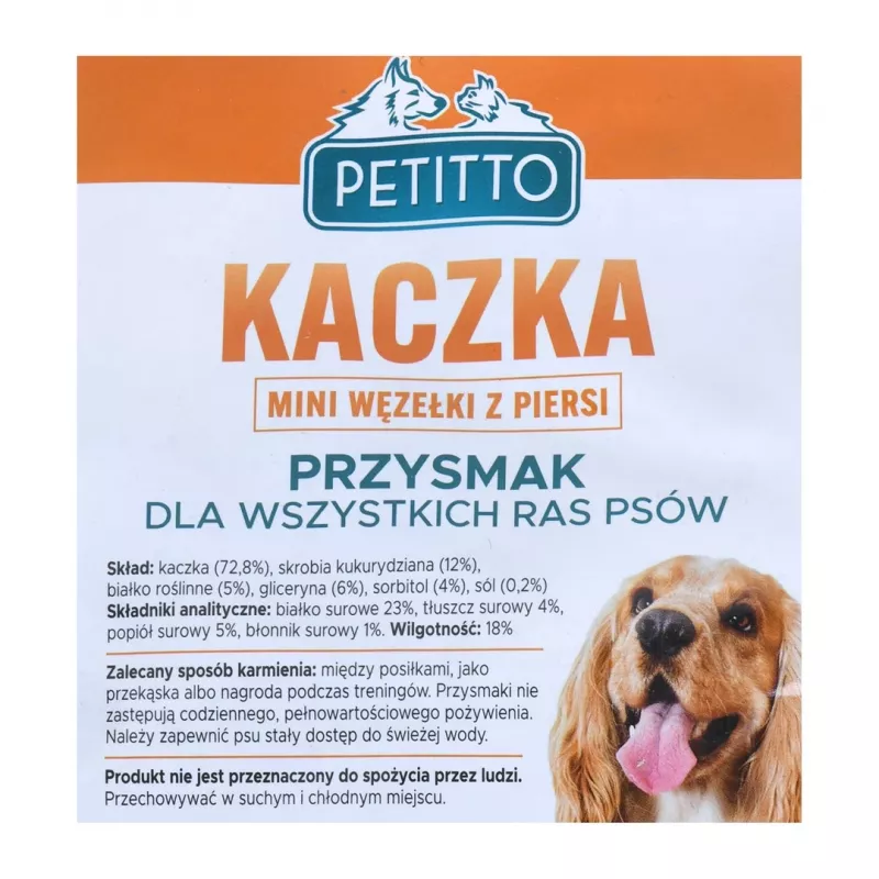 PETITTO Nós mini de peito de pato - Petiscos para cães - 500 g