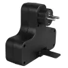 Maclean tomada elétrica, quádrupla com interruptor, pé de estabilização, tipo E, 2x2,5A, 2x16A, MCE224 E/B