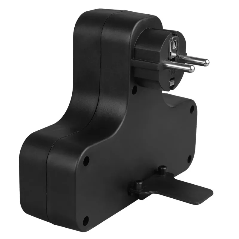 Maclean tomada elétrica, quádrupla com interruptor, pé de estabilização, tipo E, 2x2,5A, 2x16A, MCE224 E/B