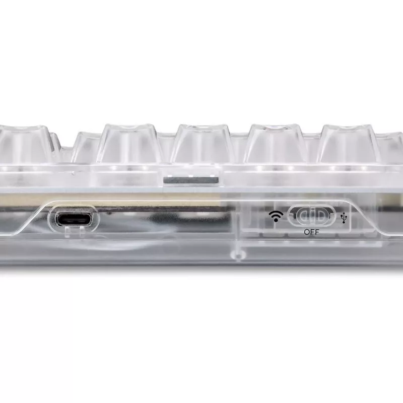 Crystal Shark, Teclado Gaming branco, layout DE, KTT