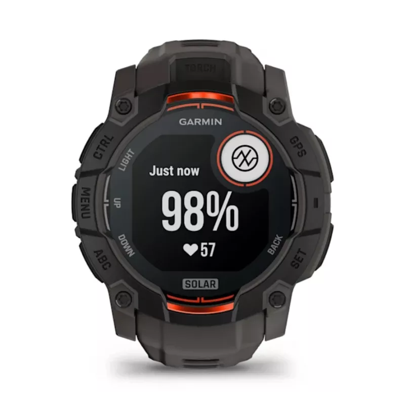 Smartwatch GPS Garmin Instinct 3 Solar 1,3 polegadas MIP 176x176 Ecrã tátil Preto