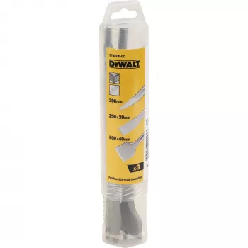 DeWALT 20 Mm X 250 Mm, 40 Mm X 250 Mm, 250 Mm Conjunto de cinzéis SDS