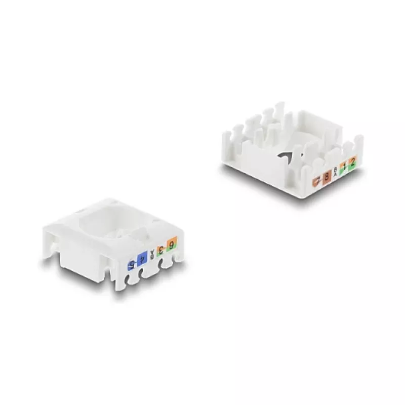 Delock 90802 Módulo Keystone RJ45 para LSA Cat.6 UTP, sem ferramentas, preto/branco