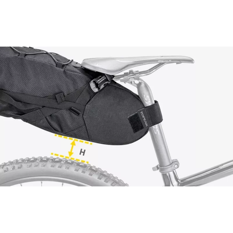 Saco de bicicleta Topeak BackLoader 15 L nylon polietileno preto