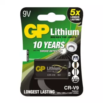 PILHA DE LÍTIO GP 9V L 522/LA522/6F22
