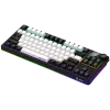 LORGAR KBP70TKLW, Teclado de gaming mecânico TKL sem fios Pro, preto/vermelho, layout EN