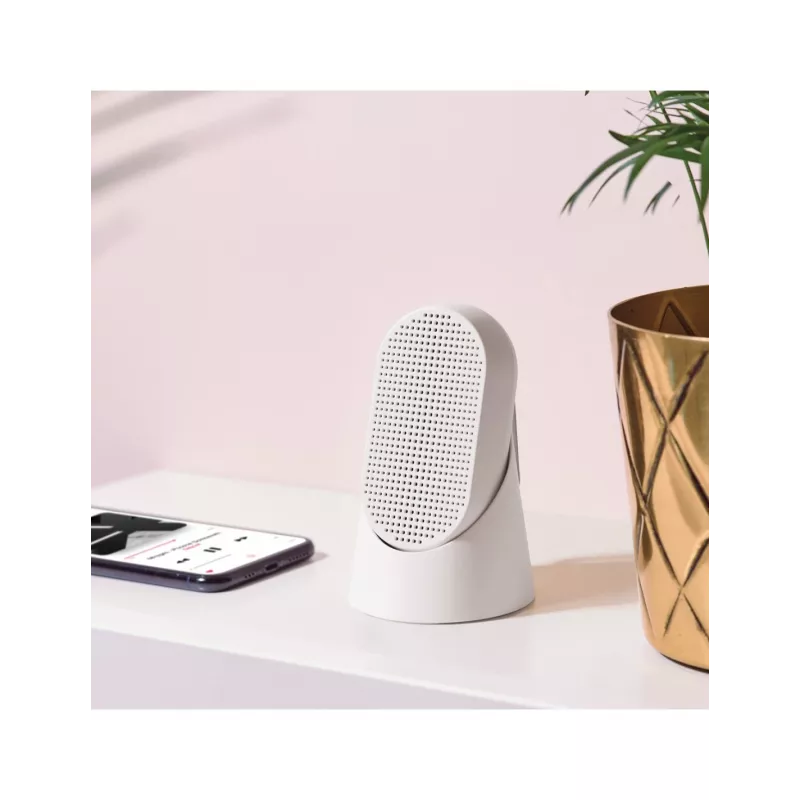 Lexon LA124MW Mino T coluna à prova de água com suporte e mosquetão, branco mate