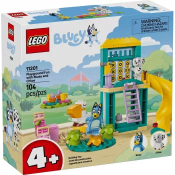 LEGO Bricks Conjunto 11201 Diversão no Parque com a Blue e a Chloe – minifiguras, cena de jogo
