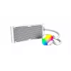 Refrigeração líquida AIO Montech Hyper Flow ARGB 240 mm branco — radiador de 240 mm, iluminação ARGB, acabamento branco