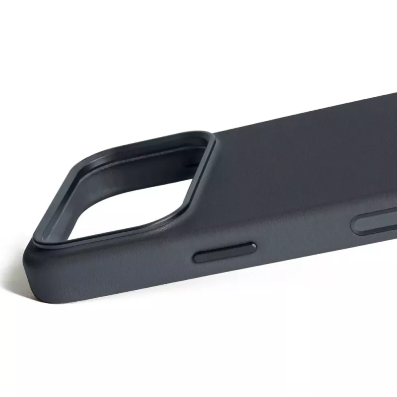 Mujjo Full Leather Case MagSafe capa para iPhone 17 Pro cinzento