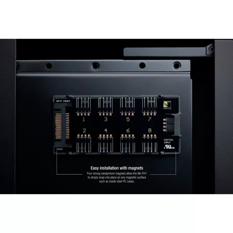 Controlador de ventoinhas Noctua NA-FH1 4-Pin preto 24W 5-12V