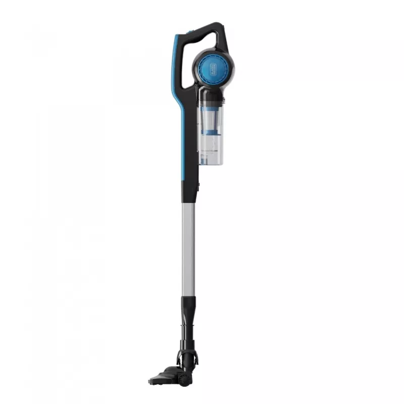 Aspirador vertical com fio Black+Decker BXVMS602E 3 em 1, 600 W, sem saco, ciclónico, 0,8 l, filtro EPA, cabo de 6 m, preto/azul