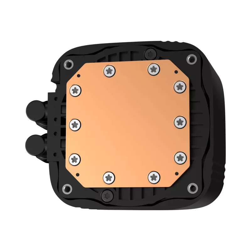 DeepCool LS520S Zero Dark refrigeração líquida AIO para CPU, 240 mm, 2 ventoinhas PWM de 120 mm, AM4/AM5/LGA2066, preta