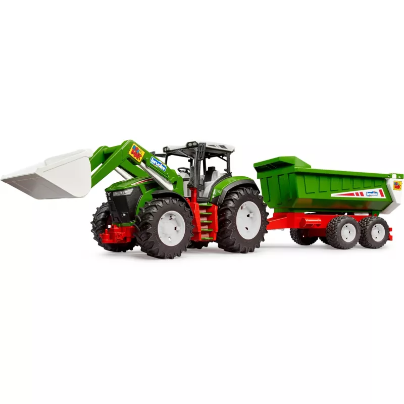 Bruder Roadmax trator com carregador frontal e reboque basculante