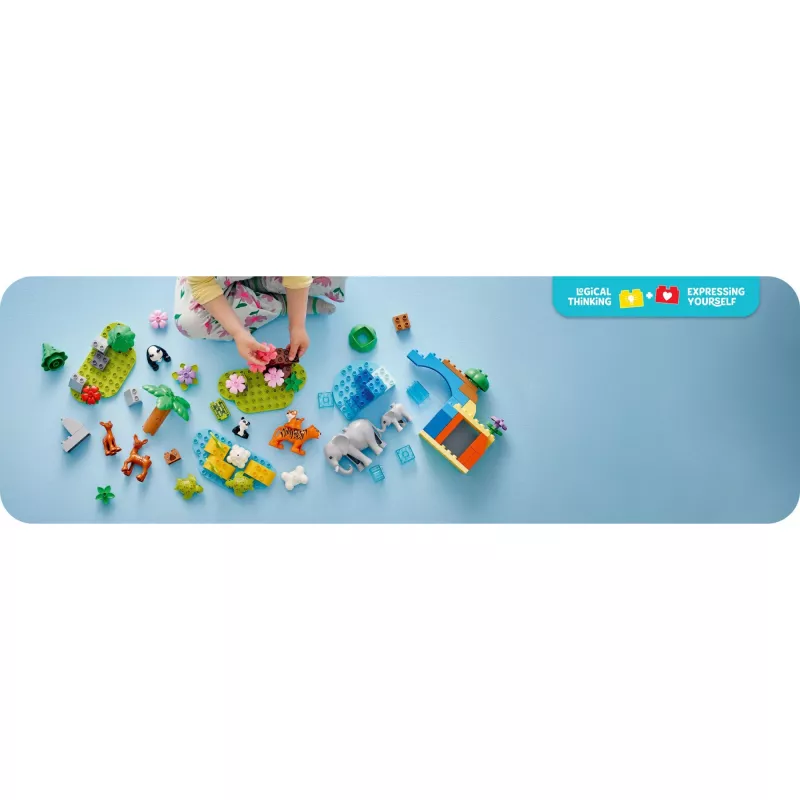 LEGO DUPLO Town Famílias de Animais Selvagens 3 em 1 10446 – 92 peças, a partir dos 2 anos, 200×220×340 mm