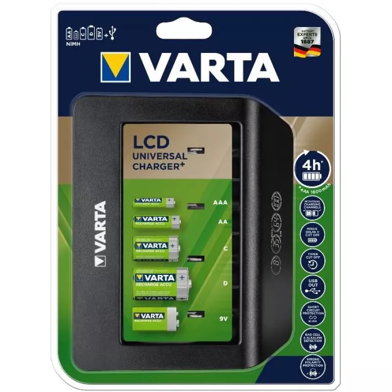 Carregador de baterias Varta Universal Charger+