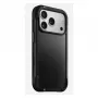 Capa para telemóvel Nomad Rugged Leather Case para Apple iPhone 17 Pro, pele/TPU/PC/alumínio, compatível com ecrãs de 16 cm (6,3 polegadas), preta