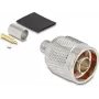 Conector macho N DELOCK de crimpar para LMR300 com tubo termorretrátil