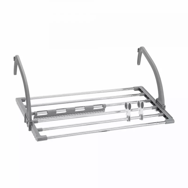 Prateleira Jata HTEN2402 em polipropileno e aço inoxidável dobrável 58×32×4,7 cm