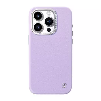 Capa de proteção Joyroom PN-15F1 para iPhone 15 Pro Max, roxa, ajustada com recortes