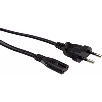 VALUE - Cabo de alimentação - ficha euro (M) para IEC 60320 C7 (M) - corrente alternada 250 V - 2.5 A - 3 m - Preto - Europa (19.99.2092)