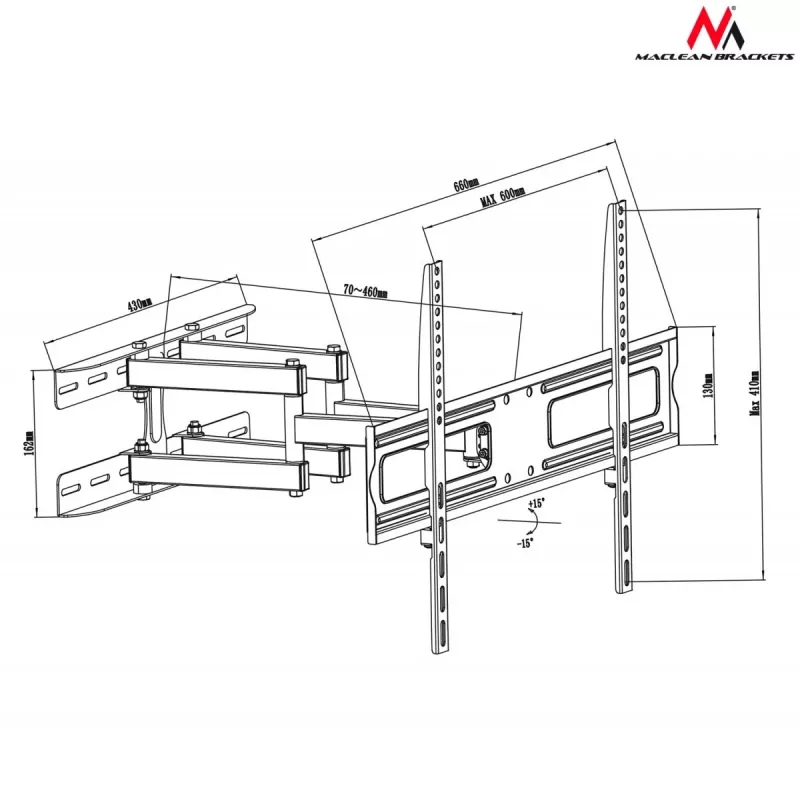 Suporte de parede para TV, monitor, plasma, LCD