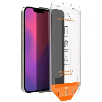 Película de proteção de ecrã 4smarts Second Glass Privacy para Apple iPhone 13 13 Pro 14 16e Vidro temperado