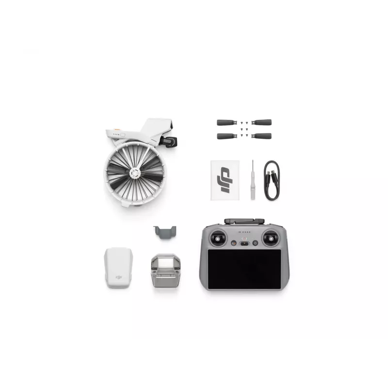 Drone DJI Flip com comando DJI RC 2, 48 MP, 4K HDR (3840x2160), 3110 mAh, 16 m/s, até 31 min de voo, menos de 249 g, preto/branco