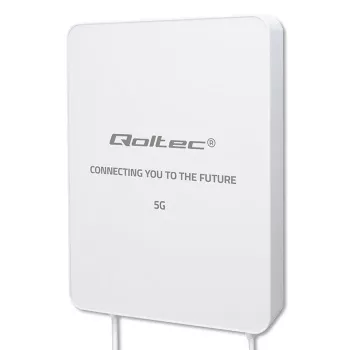 Antena direcional exterior 5G LTE QOLTEC 16 dBi SMA 3300–3800 MHz 3 m à prova de água