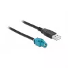 Cabo HSD Z fêmea para USB 2.0 Type-A macho 1 m DeLOCK