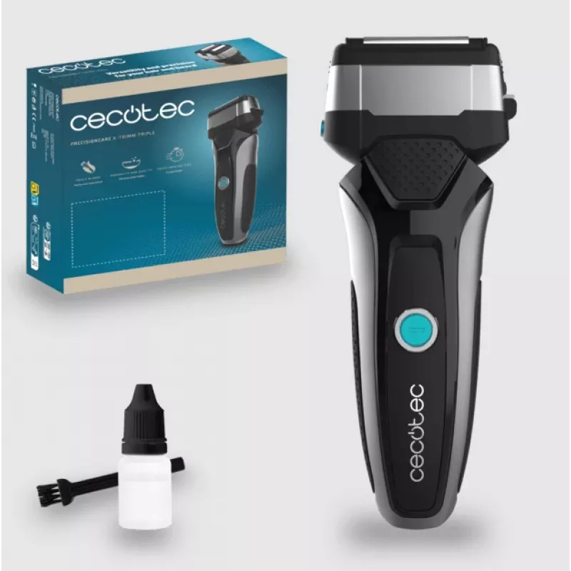 Máquina de barbear elétrica CECOTEC PrecisionCare X-Trimm Triple Shaver — 3 lâminas, à prova de água