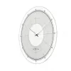Relógio de parede NeXtime 8125 Fancy Round, Ø43 cm, branco/prateado