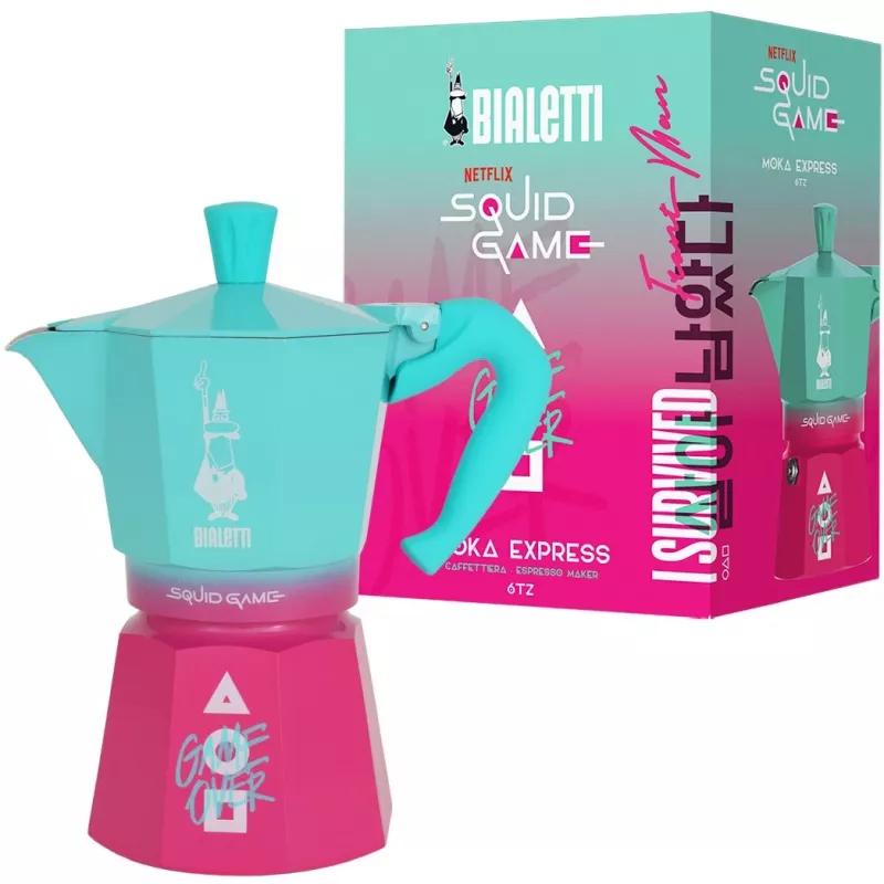 Cafeteira Moka Bialetti 0005393 alumínio azul rosa
