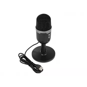 Microfone de estúdio BLOW com suporte LED — com fios USB 2.0, 20–16000 Hz, sensibilidade -50 dB, 237 g